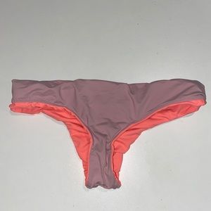 Reversible Coral and Purple Bikini Bottoms